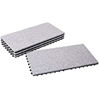 BodenMax Baldosa clic en granito natural | Modelo Clásico | Gris | 30 cm x 60 cm x 2-5 cm | Set de 1 baldosa = 0-18 m²…